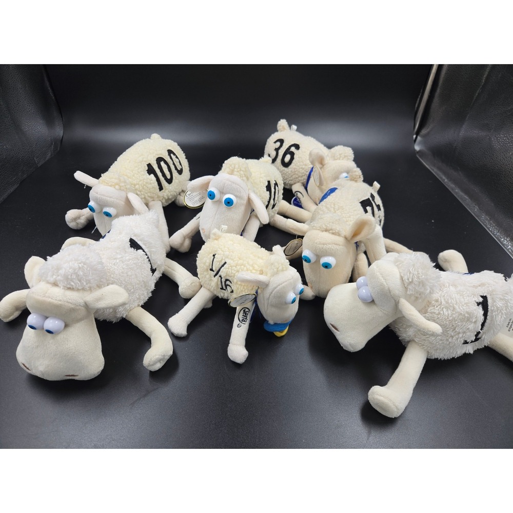 Serta Counting Sheep Plush 7 Lot Counting Advertising Promotion - with Rare Baby